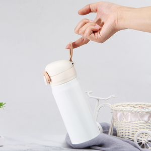 Thermos portatile 316 in acciaio inox a doppia parete sottovuoto borraccia bicchiere borraccia con coperchio ribaltabile e manico - Product Image 4