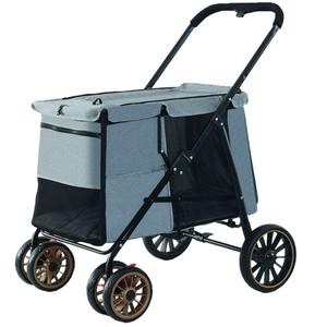 <span class=keywords><strong>Carrito</strong></span> de Paseo para Perros y Gatos, Plegable, para Viajes y Senderismo al Aire Libre, con Estructura de Acero y Tela Oxford - Product Image 1
