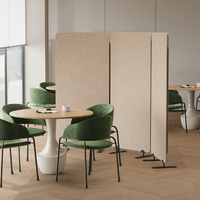 Cloison acoustique de bureau en polyester ISO354 CA65 REACH, insonorisée, écologique, séparateur de pièce acoustique en PET
