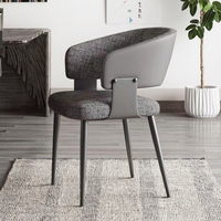 Chaise de salle à manger en cuir moderne et confortable design simple pour bureau à domicile hôtel et restaurant loisirs meubles de maître