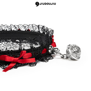 Gargantilla sexy, anillo de cuero SM para el cuello, lazo de encaje, dulce y lindo, accesorio sencillo estilo Lolita, campana, juguete sexual - Product Image 4