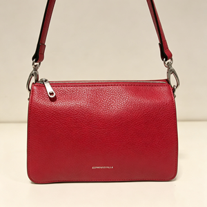 Women Red Grain Leather <b>Underarm</b> <b>Bag</b> Zip Closure Detachable Strap Daily Casual Crossbody Purse - Product Image 2