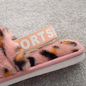 Automne hiver femmes en peluche pour pantoufles fourrure transfrontalière plat anti-dérapant chaud élastique ouvert coton pour pantoufles pour <span class=keywords><strong>Amazon</strong></span> - Product Image 4