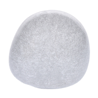 Abat-jour en verre borosilicate transparent soufflé à la main, forme ronde irrégulière, globe, boule, sphère, avec fil de neige intérieur