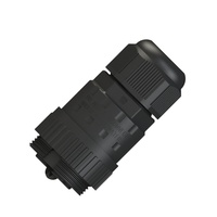 Conectores Eléctricos Redondos Hembra de 4 Pines IP68, 17.5A 450V CA, con Abrazadera de Tornillo para Iluminación LED de Calles