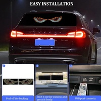 USB Dynamic Devil Eyes LED Display 5V/12V Programmable Window Screen Animated Eye Effect for Cars Auto Truks New Version 6V