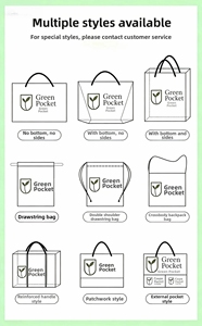 Sac fourre-tout en toile de coton robuste avec logo personnalisé imprimé, sac de shopping 16 oz renforcé grande capacité pour épicerie, vente au détail et vente en gros - Product Image 6