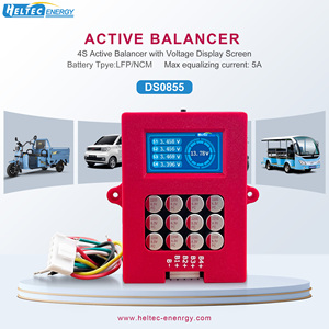 HeltecEnergy 4S 5A อุปกรณ์ปรับสมดุลแบตเตอรี่แบบแอคทีฟพร้อมหน้าจอแสดงผล 5A ตัวปรับสมดุลแบตเตอรี่พร้อมจอแสดงผลแรงดันไฟฟ้า DS0855 อุปกรณ์ปรับสมดุลแบบแอคทีฟ DS0855 - Product Image 1