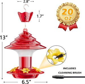 High Quality Food Storage Outdoor Stocked Plastic Red Wild Humming Acrylic Bird Feeder - Product Image 4