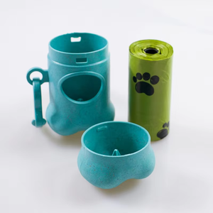 Çevre dostu buğday samanı biyobozunur kemik şekli Pet köpekler için dışkı torbası dağıtıcısı Pet atık torbası tutucu - Product Image 2