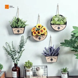 인공 테라조 금속 프레임 식물 홀더 실내/실외 정원 벽걸이 장식 화분 및 화분 - Product Image 6