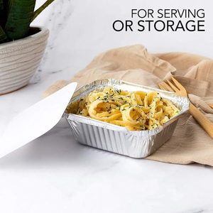 10, 20 ou 50 pièces – Barquettes alimentaires jetables en aluminium de qualité alimentaire, rectangulaires, avec couvercles - Product Image 4