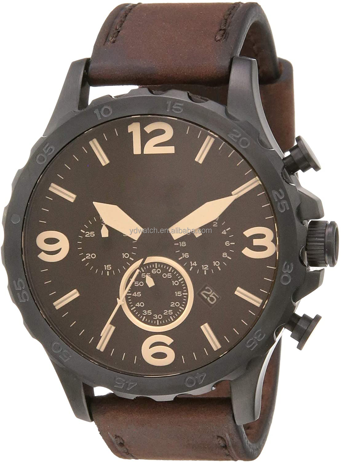 不锈钢男士石英表带皮带大表盘表,男士石英表 - buy men quartz watch