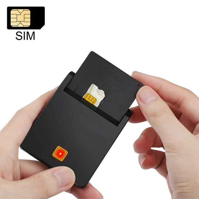 Portable Usb 2.0 Smart Card Reader Dnie Atm Cac Ic Id Bank Card Sim Card Cloner Connector for Windows Linux