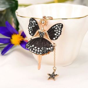 Pendant Charm Decoration for Handbag Backpack Keyring Metal Rhinestone Flying Angel Ballet Girl <b>Keychain</b> for Girls Women Lady - Product Image 6
