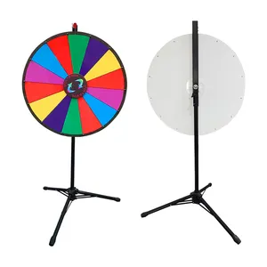 Roda giratória de PVC acrílico portátil e ajustável para loteria, sorteiro, sorte, prêmio, sorte, personalizado, para venda