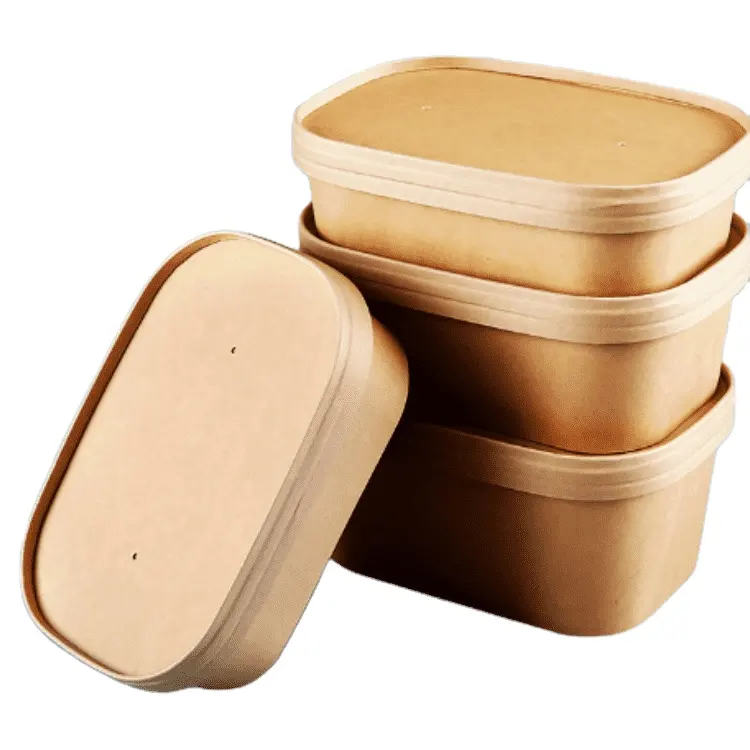 फास्ट फूड बॉक्स पैकेजिंग को अनुकूलित बायोडिग्रेडेबल पैकेजिंग पेपर सैंडविच बॉक्स जापानी लकड़ी स्नैक बॉक्स खाद्य पैकेजिंग
