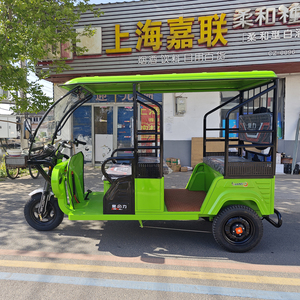 Tricycle électrique à trois roues à pédales, carrosserie ouverte, 60V 1000W, capacité de charge de 500 kg, 6 passagers, taxi Bajaj - Product Image 3