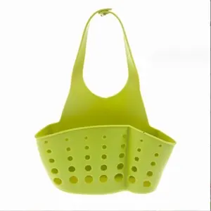 Cesta colgante de almacenamiento para fregadero ajustable creativa, bolsa colgante de drenaje de esponja para Cocina