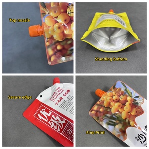 ถุงบรรจุภัณฑ์พลาสติกแบบตั้งได้สำหรับเครื่องดื่มและอาหาร ขนาด 150 มล. 250 มล. พร้อมพวยกา สำหรับบรรจุน้ำผลไม้ พิมพ์โลโก้ตามสั่งด้วยระบบดิจิทัล - Product Image 2