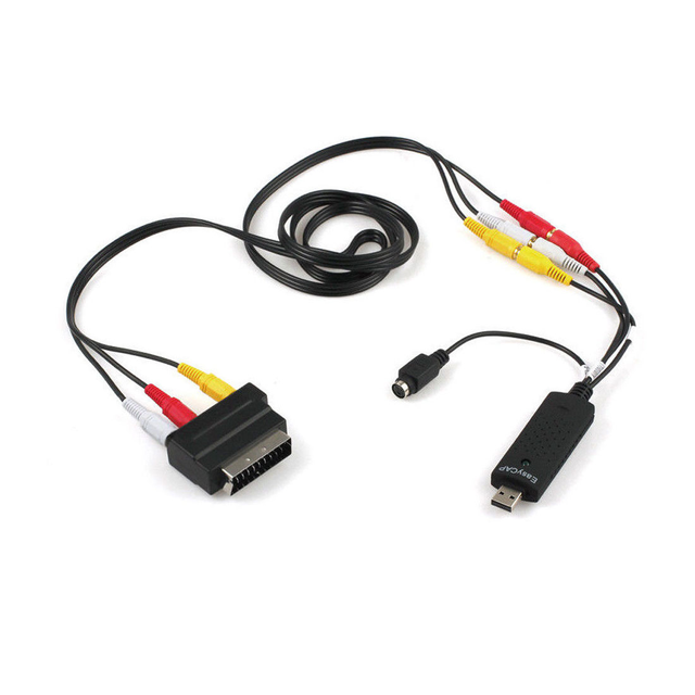 USB 2.0 VHS DVD Audio Video Converter Adapter Scart Capture RCA Cable for Computer Projector Audio Video Conversion Capture Card