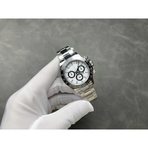 Montre mécanique pour homme Drioshipping, luxe léger, alliage, 41 mm, cadran sans inscription, aiguilles lumineuses, chronographe, bracelet en cuir - Product Image 4