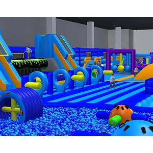 Customized 1000SQM Indoor Meltdown Inflatable Game Castle Bounce Park Inflatable <strong>Obstacle</strong> <strong>Course</strong> Manufacturer - Product Image 2