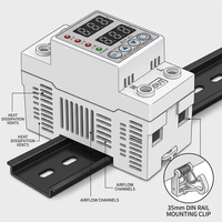 Protecteur de tension intelligent à affichage numérique 220V, réglable et à réenclenchement automatique, avec limitation de surintensité et protection contre les surcharges