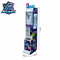 Mini machine à griffes à monnayeur de comptoir, jeu d'arcade attrape-peluches avec éclairage LED, vente en gros