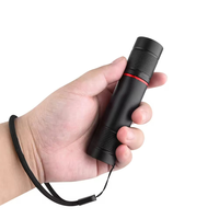 Linternas y Antorchas con Zoom para Acampar al Aire Libre, Mini Linterna LED con Batería Integrada, Linterna Táctica