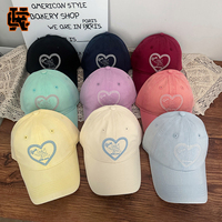 Set de 9 Gorras Bordadas 'Baby Good Luck' para Hombre y Mujer, Gorra con Corazón de Ángel, Ajustable, Estilo Urbano, Casual, Nuevo Estilo