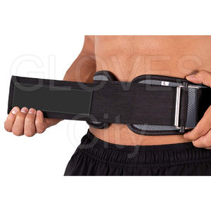 Cinturones de levantamiento de pesas ajustables de neopreno gris Logotipo personalizado GIMNASIO Ejercicio Seguridad Fitness Guantes GUANTES City Sialkot Protector - Product Image 3