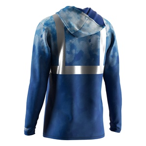 Camisa de Pesca con Capucha de Alta Visibilidad con Cinta Reflectante UPF50+ de Manga Larga y Protección Antimicrobiana para Pesca Nocturna y Correr - Product Image 6