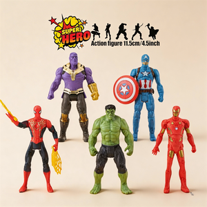Jouets super-<span class=keywords><strong>héros</strong></span> en vente flash, jouets pas chers pour garçons, ensemble de <span class=keywords><strong>héros</strong></span>, figurines d'action en plastique pour jouets de capsule gashapon de 100 mm, remplissage de jouets - Product Image 1