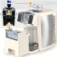 Machine à glaçons électrique 2-en-1 de comptoir, compresseur 150W, autonettoyante, portable, pour la maison, avec bouteille en plastique