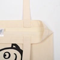 Sac fourre-tout en toile imprimé sur mesure, motif de dessin animé, sac à bandoulière pour le shopping, sac réutilisable écologique, sac promotionnel pour la publicité, cadeau