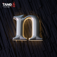 Lettres en relief 3D miniatures à LED pour l'extérieur, étanches IP65, en acrylique, rétroéclairées, pour la publicité et la décoration