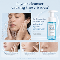 Espuma Limpiadora Facial Suave con Aminoácidos, 5 Ceramidas, Trufa Blanca y Probióticos para Todo Tipo de Piel, 100ml (OEM/ODM)