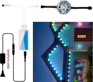 Lumière ponctuelle 40 mm DC12V 24V IP68 avec couleur RGBIC UCS2904 pour l'éclairage paysager de pierres précieuses - Product Image 2
