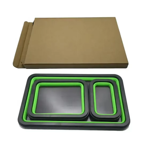 Vente d'usine Qualité 3 Pièces Isolantes En Silicone Pliable Magnétique Pièces Plateau Ensemble Avec Base Magnétique Double Face De Terre Rare - Product Image 6