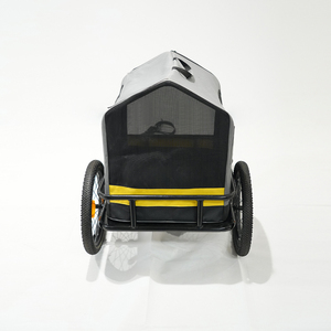 Remorque de vélo <span class=keywords><strong>pour</strong></span> chien, acier carbone, tubes carrés, suspension indépendante, pneus gonflables de 16 pouces, légère, facile à utiliser. - Product Image 6