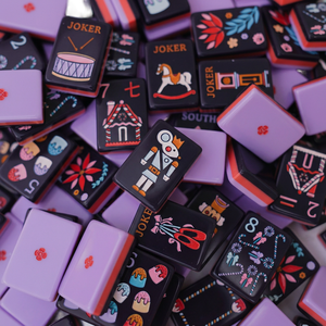 Juego de Mahjong Americano de Melamina Acrílica Grabada de 3 Capas, Diseño Cascanueces Azul, con Conteo de Fichas Personalizado, Regalo de Lujo para Navidad y Entretenimiento - Product Image 6