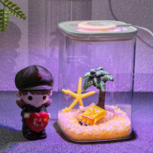 Petit aquarium de bureau en verre carré/rond 11.512.524.5cm pour Betta <span class=keywords><strong>Poisson</strong></span> <span class=keywords><strong>rouge</strong></span> Décoration d'intérieur - Product Image 1