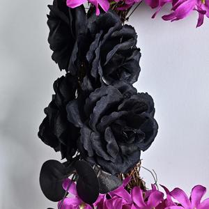 Guirnalda de Hortensias Wisteria 2026 para Decoración del Hogar, Bodas, Halloween, Corona de Rosas Negras Artificiales de Plástico - Product Image 2