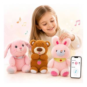 Fabricant de peluches lapins IA, poupée interactive à commande vocale, peluche douce en coton PP, cadeau d'anniversaire - Product Image 1