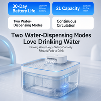Fontaine à eau intelligente pour animaux de compagnie 2L, ultra-silencieuse, à circulation automatique, pour chats et chiens, avec filtre à charbon actif