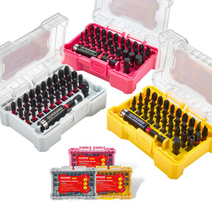 Kit Múltiple <span class=keywords><strong>de</strong></span> Puntas <span class=keywords><strong>de</strong></span> Destornillador y Taladro, Grado Industrial, Material S2, Color Negro + Rojo, con Tratamiento <span class=keywords><strong>de</strong></span> <span class=keywords><strong>Superficie</strong></span> <span class=keywords><strong>de</strong></span> Fosfato <span class=keywords><strong>de</strong></span> Manganeso - Product Image 2