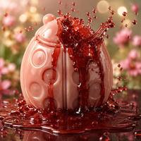 Bonbons en Cire Comestibles en Forme d'Insecte Coccinelle Rose Pastel, Sirop de Cire en Forme d'Animal, Étiquette Privée Disponible pour les Distributeurs