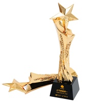 Premium fabriqué à la main or résine étoile cristal trophée tasse nouveau cadeau d'affaires personnalisé et ornement de décoration pour la maison