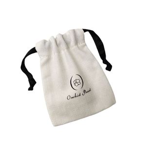 Sac en coton mousseline imprimé sur mesure avec cordon de serrage, sac en lin pour cadeaux de mariage, emballage cadeau, pochette réutilisable écologique - Product Image 1